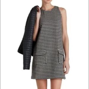 Joie Mirella Caviar Sleeveless Checked Wool Dress